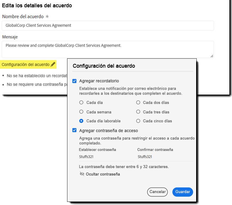 Enviar en bloque