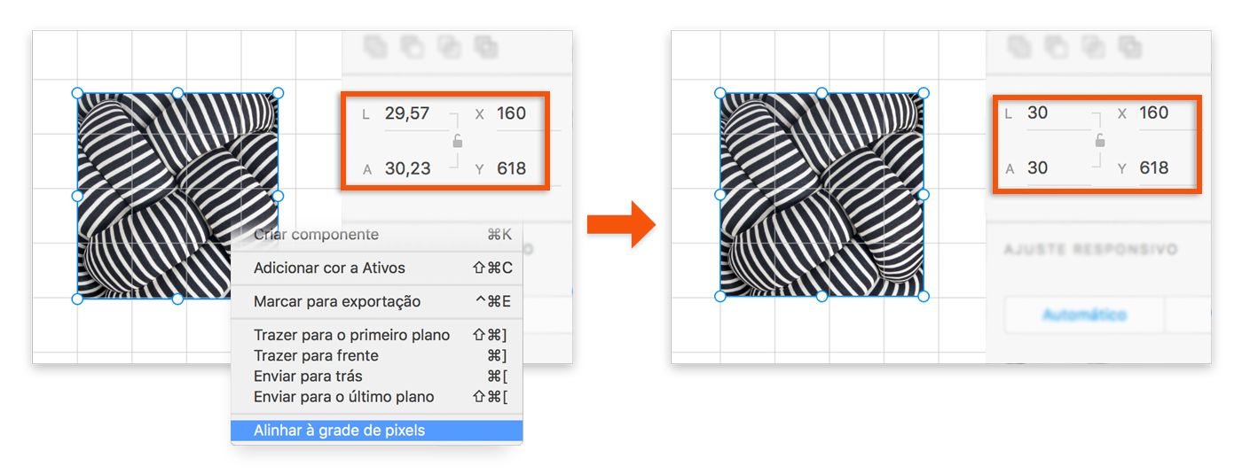 Alinhar à grade de pixels