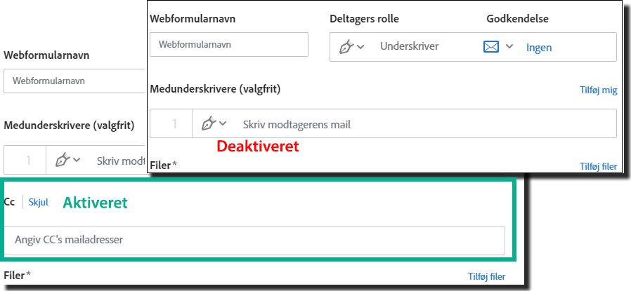 Tillad cc'er i en webformular