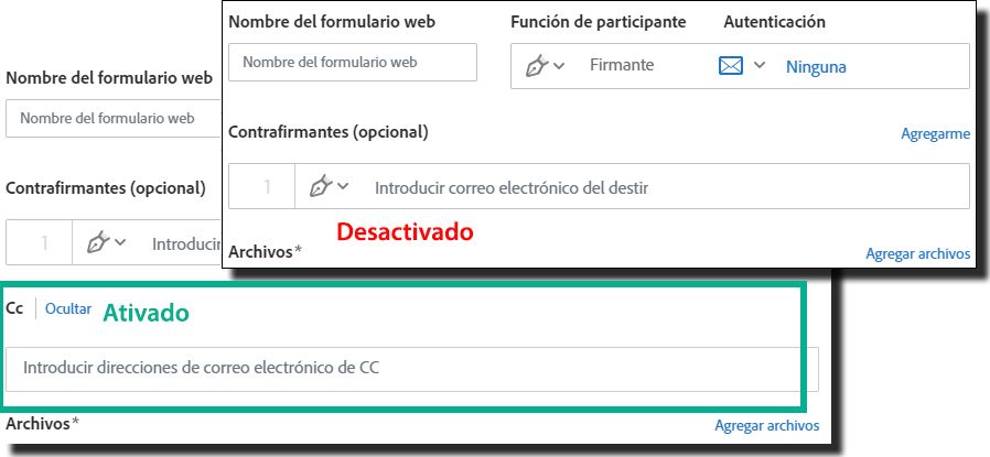 Permitir CC en un formulario web