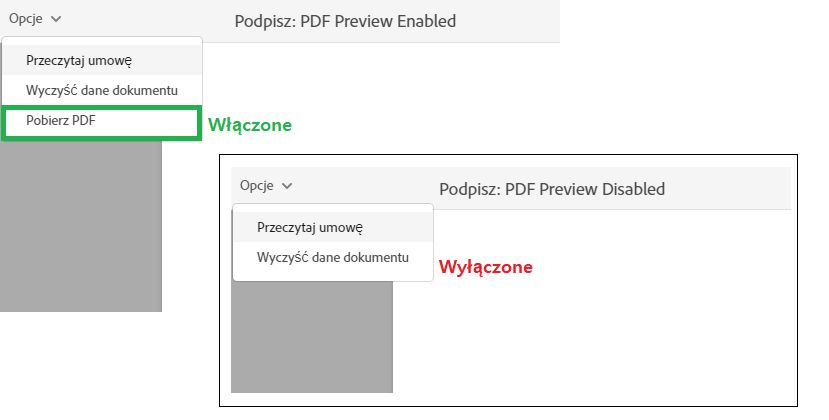Zezwalaj na podgląd formularzy internetowych w plikach PDF