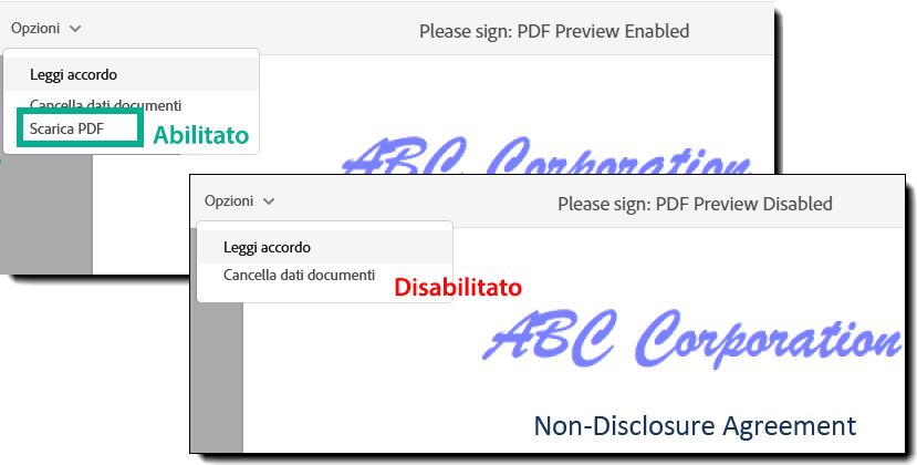 Consenti anteprima PDF dei moduli web