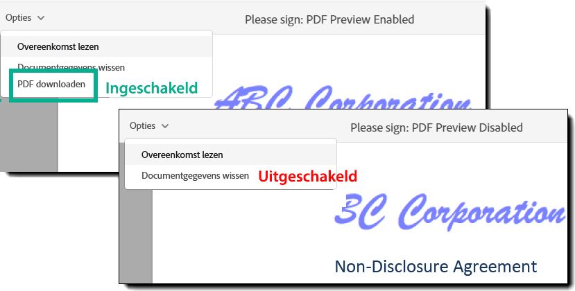 PDF-voorvertoning van webformulier toestaan