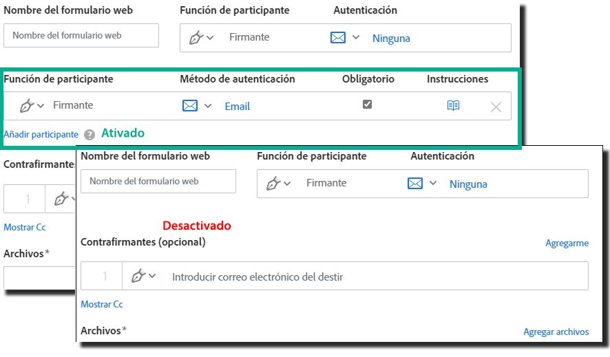 Interfaz de Permitir participantes adicionales