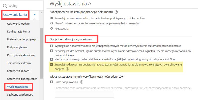 DIG — dostępność dla sygnatariusza