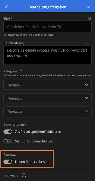 Bildschirm freigeben