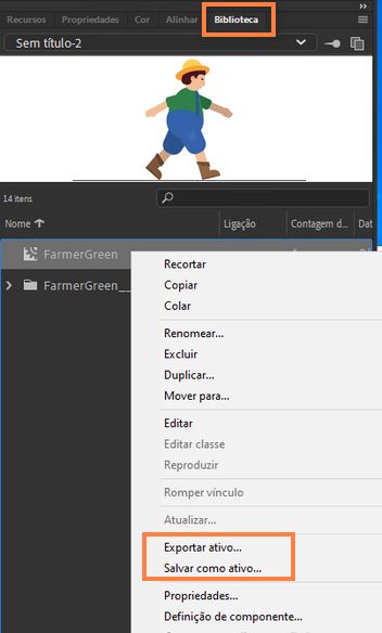 Exportar da biblioteca