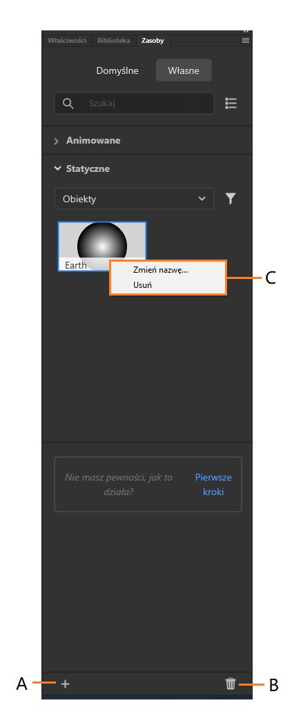 Importowanie, usuwanie i zmienianie nazw zasobów