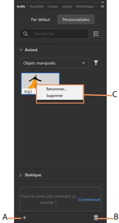Importation, changement de nom et suppression d’un élément