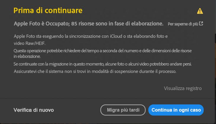 Apple Foto è occupato