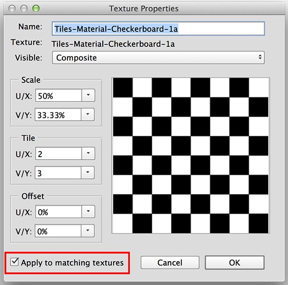 Photoshop: Välja Använd på matchande texturer