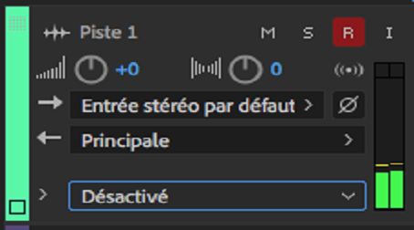 Préparation de la piste pour l’enregistrement