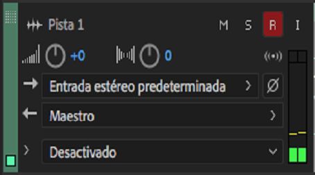 Preparar pista para la grabación