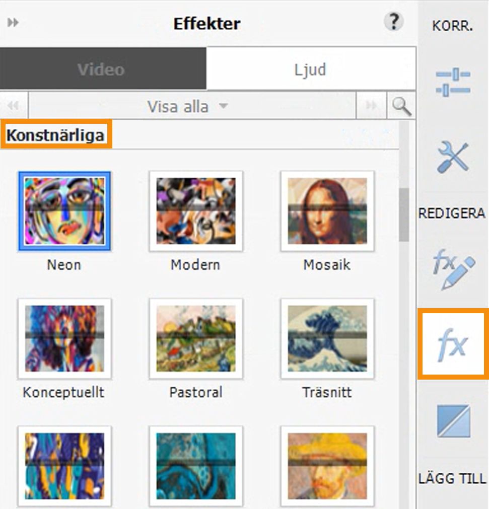 Konstnärliga effekter