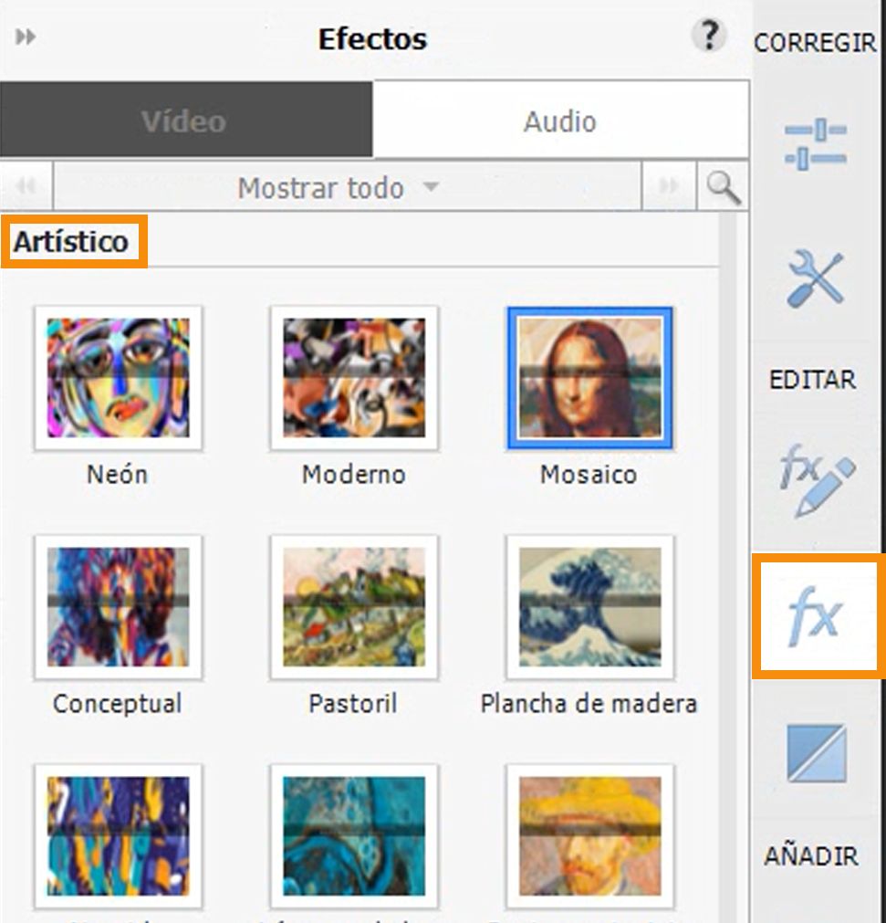 Efectos artísticos