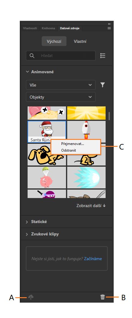 Stahování datových zdrojů