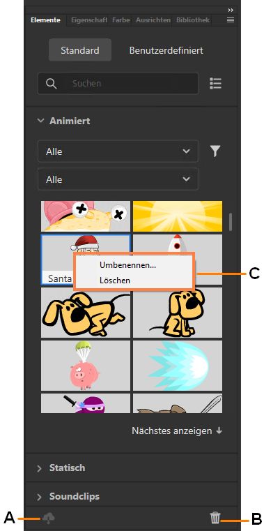 Elemente herunterladen