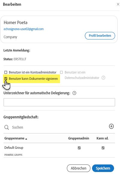 Administrator auf Kontoebene