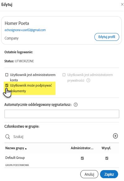 Administrator na poziomie konta