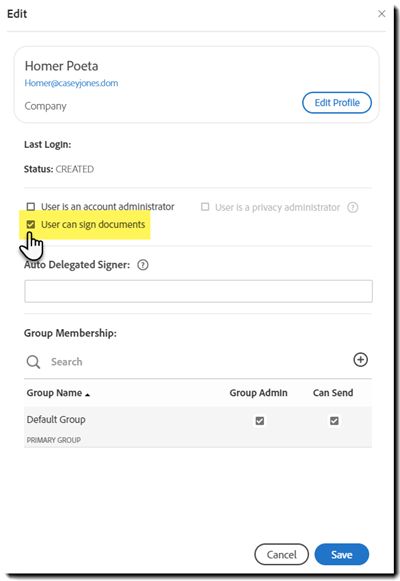 Amministratore a livello di account