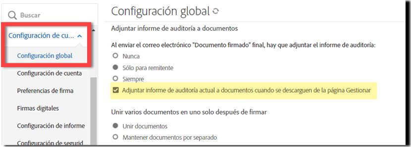 Controles del informe de auditoría adjunto para descargar