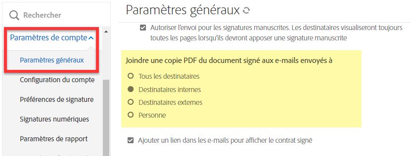 Commandes PDF joint dans un e-mail