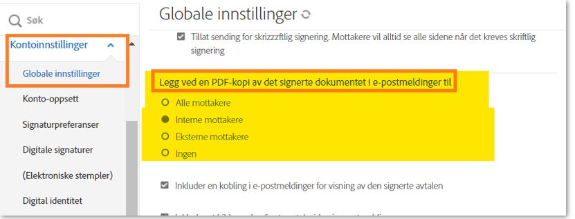 Vedlagt PDF i e-postkontroller
