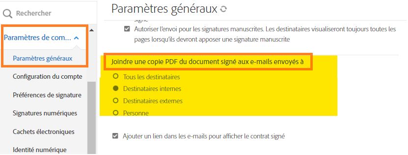 Commandes PDF joint dans un e-mail