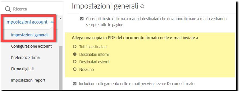 PDF allegato nei controlli e-mail