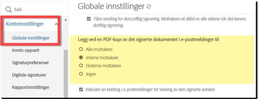 Vedlagt PDF i e-postkontroller