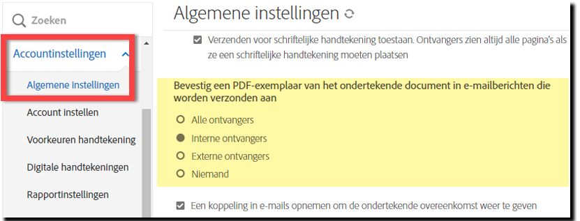 PDF bijgevoegd in e-mailbesturingselementen