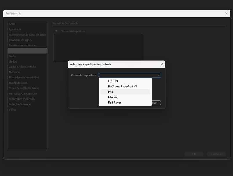 Adicionar superfície de controle
