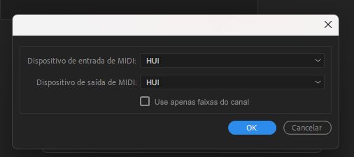 Configure as configurações