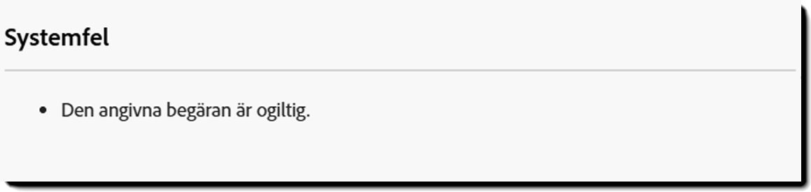 Varning om felaktigt telefonnummer.