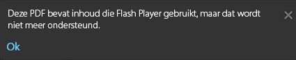 Bericht wanneer Flash Player wordt geïnstalleerd