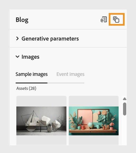 Displays the blog variant list