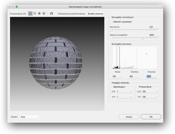 Generowanie mapy wypukłości w programie Photoshop