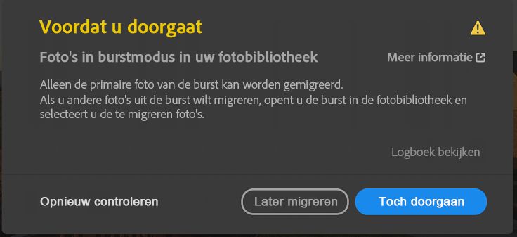 Foto's in burstmodus gedetecteerd