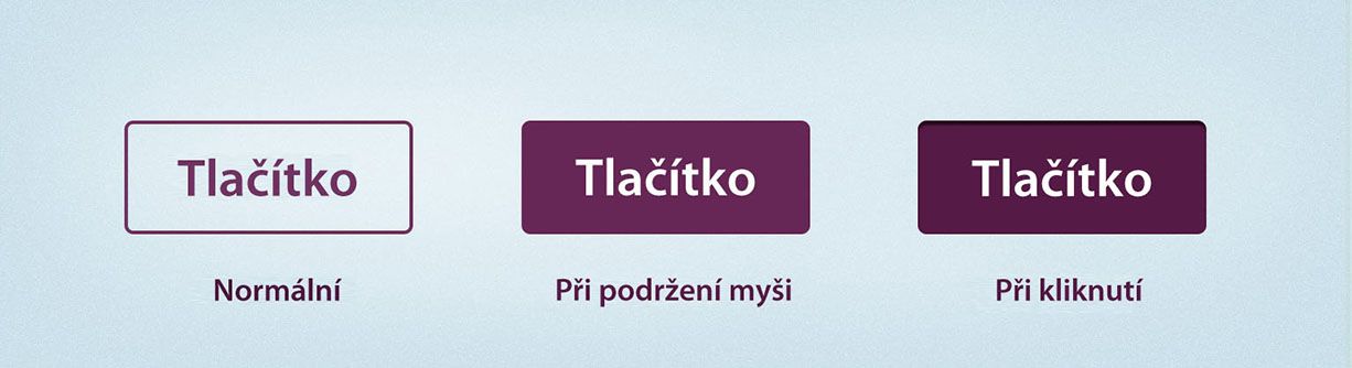 Tlačítka v animaci s doplněním pohybu