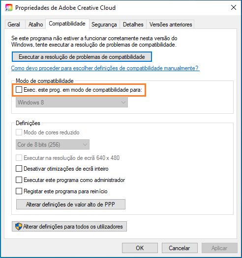 Propriedades CCDA Exe