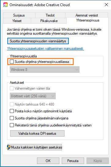 CCDA Exe -ominaisuudet