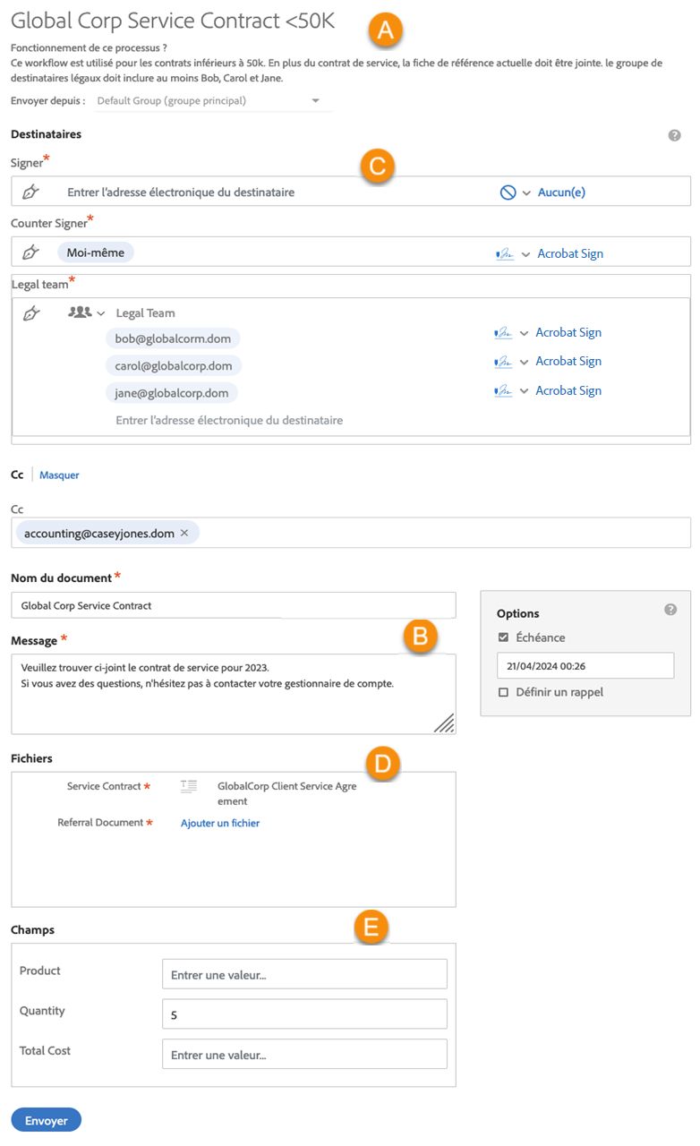 Accord configuré de workflow