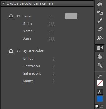 Efectos de color de la cámara