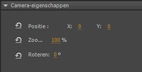 Besturingselementen voor het pannen van de camera
