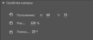 Элементы управления камерой для панорамирования