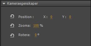 Panoreringskontroller för kamera