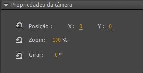 Controles de deslocamento da câmera
