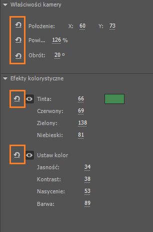 Właściwości kamery