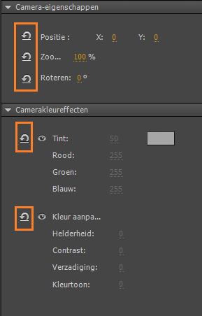 Eigenschappen van de camera