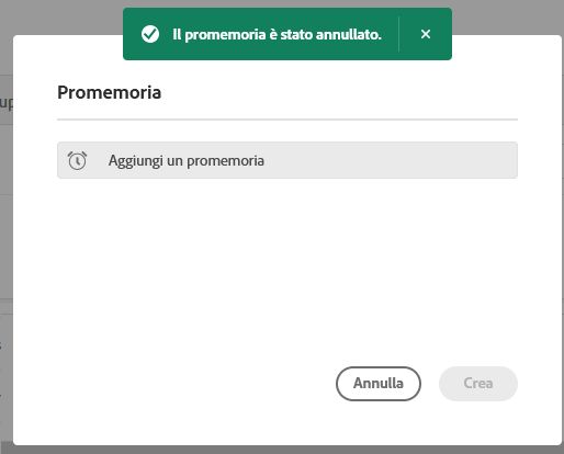 Eliminazione completata